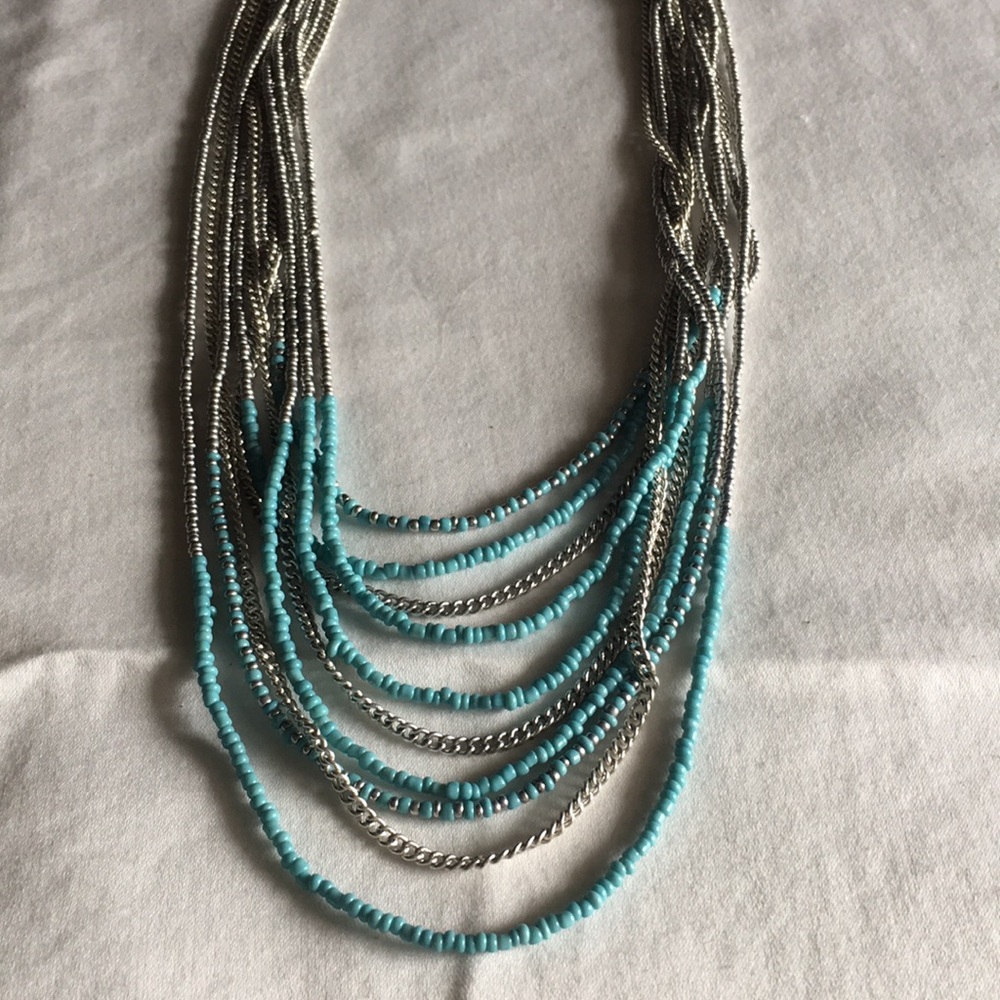 Boho turquoise layered necklace